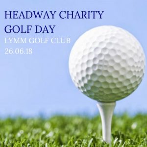 Headway Charity Golf Day golf ball on grass